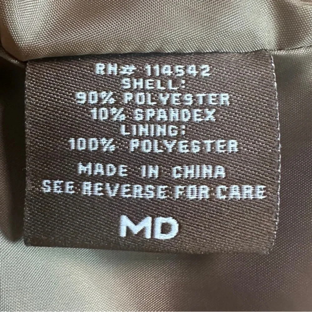 Odyn‎ Brown Faux Suede Full Zip Motto Jacket Women's Sz M